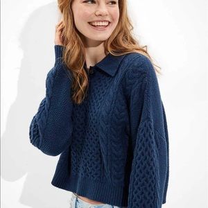 American Eagle Chunky Knit Sweatshirt